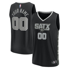 San Antonio Spurs Youth Fast Break Replica Custom Jersey - Statement Edition - Black | Fanatics discount