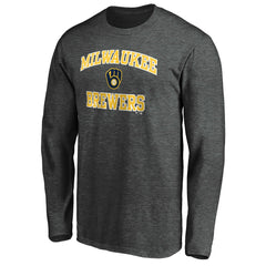 Milwaukee Brewers Heart & Soul Team Long Sleeve T-Shirt - Charcoal
