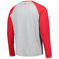 Los Angeles Angels johnnie-O Alsen Raglan Long Sleeve T-Shirt - Red/Heather Gray