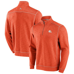 Cleveland Browns Tobago Bay Tri-Blend Half-Zip Sweatshirt - Orange for sale