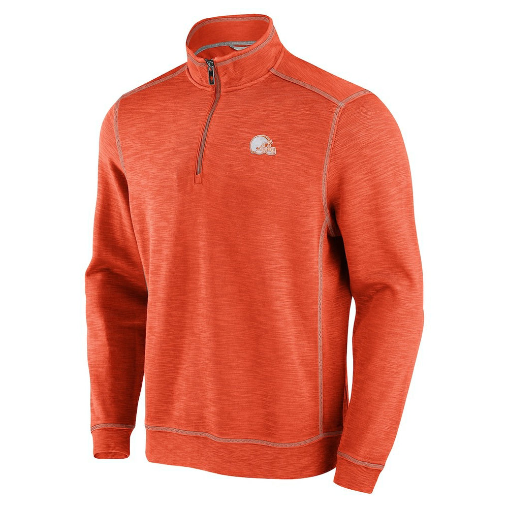 Cleveland Browns Tobago Bay Tri-Blend Half-Zip Sweatshirt - Orange for sale