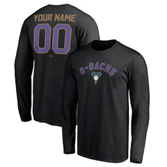 Arizona Diamondbacks Personalized Cooperstown Collection Winning Streak Long Sleeve T-Shirt - Black