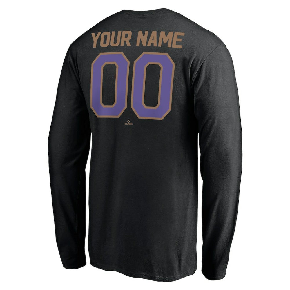 Arizona Diamondbacks Personalized Cooperstown Collection Winning Streak Long Sleeve T-Shirt - Black
