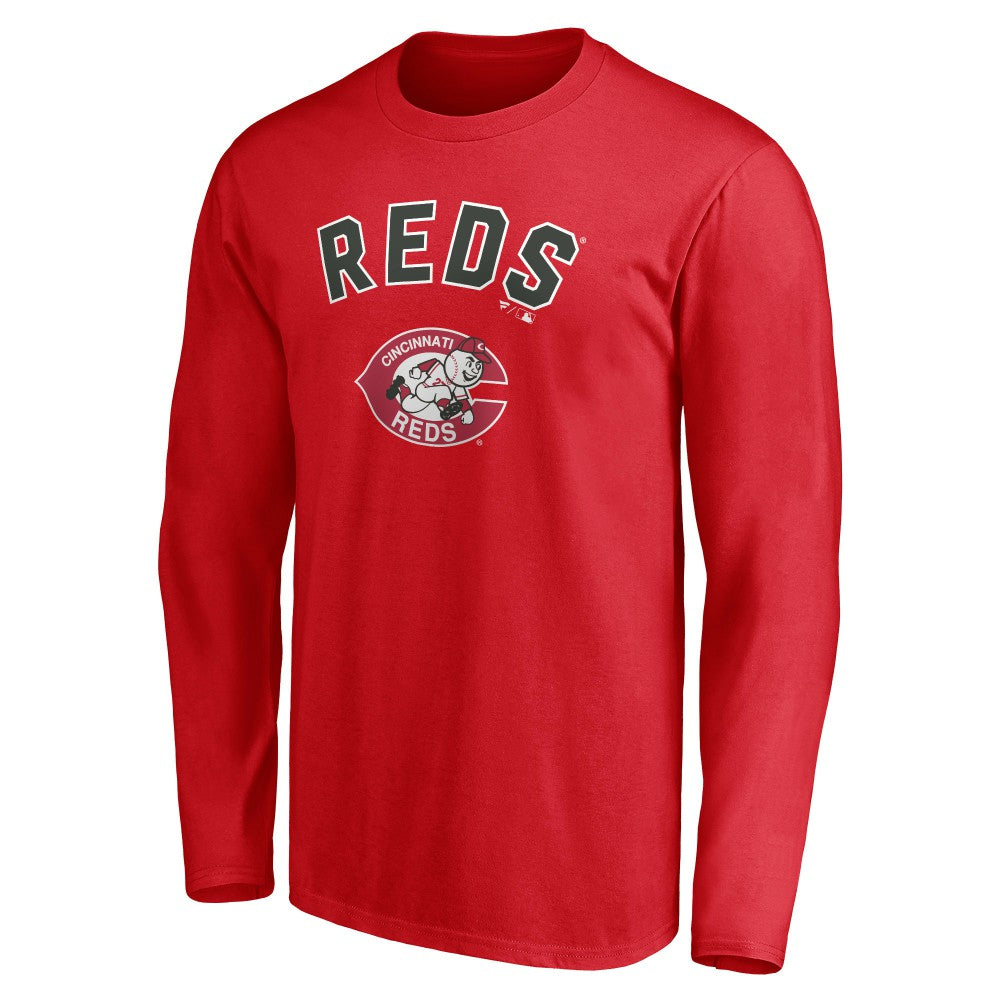 Cincinnati Reds Personalized Cooperstown Collection Winning Streak Long Sleeve T-Shirt - Red