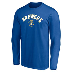Milwaukee Brewers Personalized Cooperstown Collection Winning Streak Long Sleeve T-Shirt - Royal
