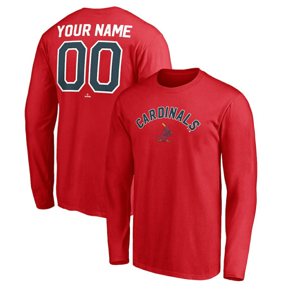 St. Louis Cardinals Personalized Cooperstown Collection Winning Streak Long Sleeve T-Shirt - Red