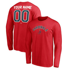 St. Louis Cardinals Personalized Cooperstown Collection Winning Streak Long Sleeve T-Shirt - Red