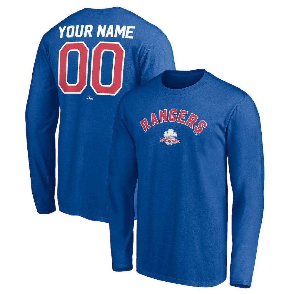 Texas Rangers Personalized Cooperstown Collection Winning Streak Long Sleeve T-Shirt - Royal