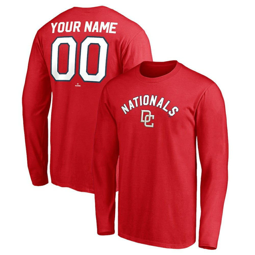 Washington Nationals Personalized Cooperstown Collection Winning Streak Long Sleeve T-Shirt - Red