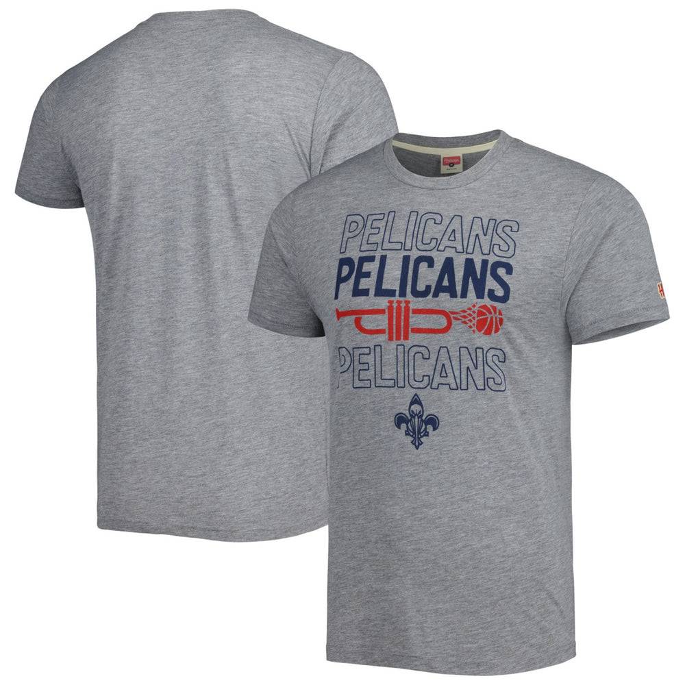 New Orleans Pelicans Homage Unisex Hometown Hyper Local Tri-Blend T-Shirt - Heather Gray cheap