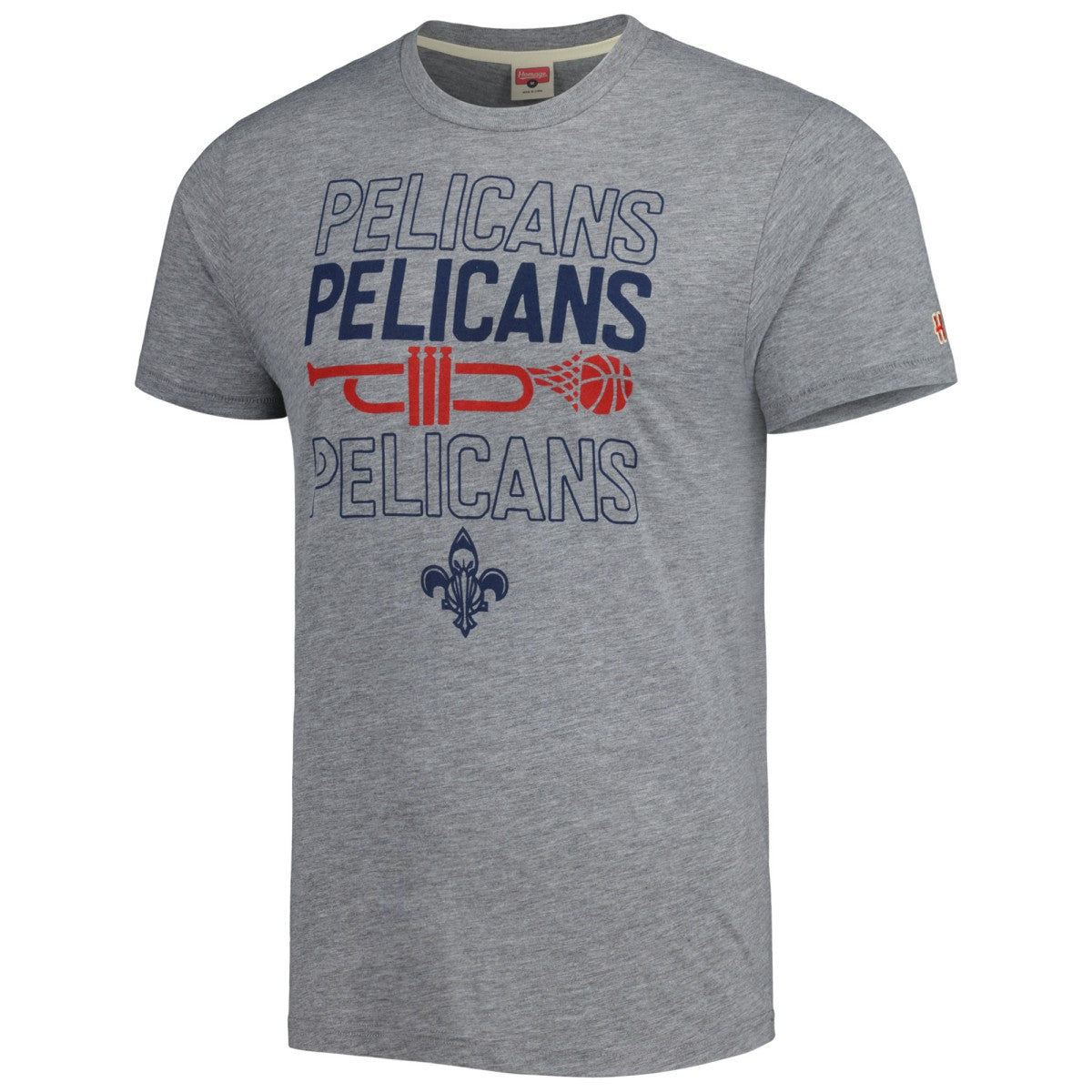 New Orleans Pelicans Homage Unisex Hometown Hyper Local Tri-Blend T-Shirt - Heather Gray cheap