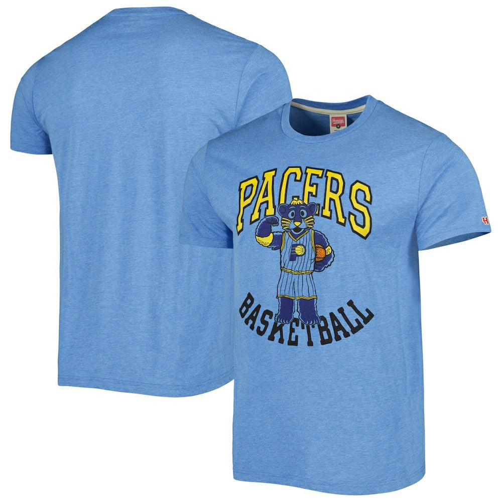Indiana Pacers Homage Unisex Team Mascot Tri-Blend T-Shirt - Light Blue discount