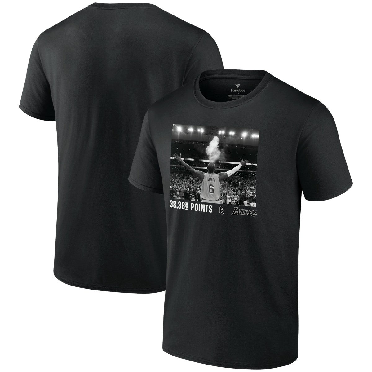 LeBron James Los Angeles Lakers NBA All-Time Scoring Record Chalk Throw T-Shirt - Black shop