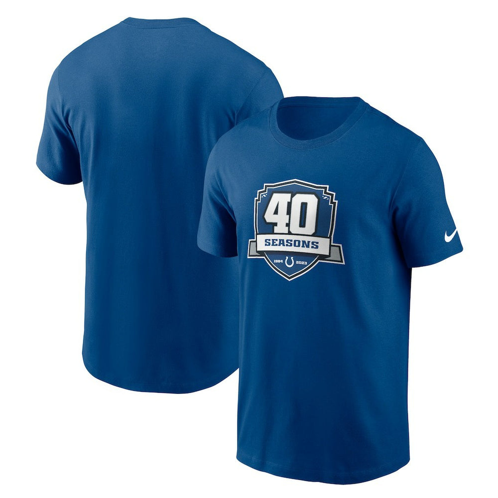 Indianapolis Colts 40th Anniversary Essential T-Shirt - Royal | Nike discount