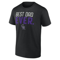 Colorado Rockies Best Dad Ever T-Shirt - Black