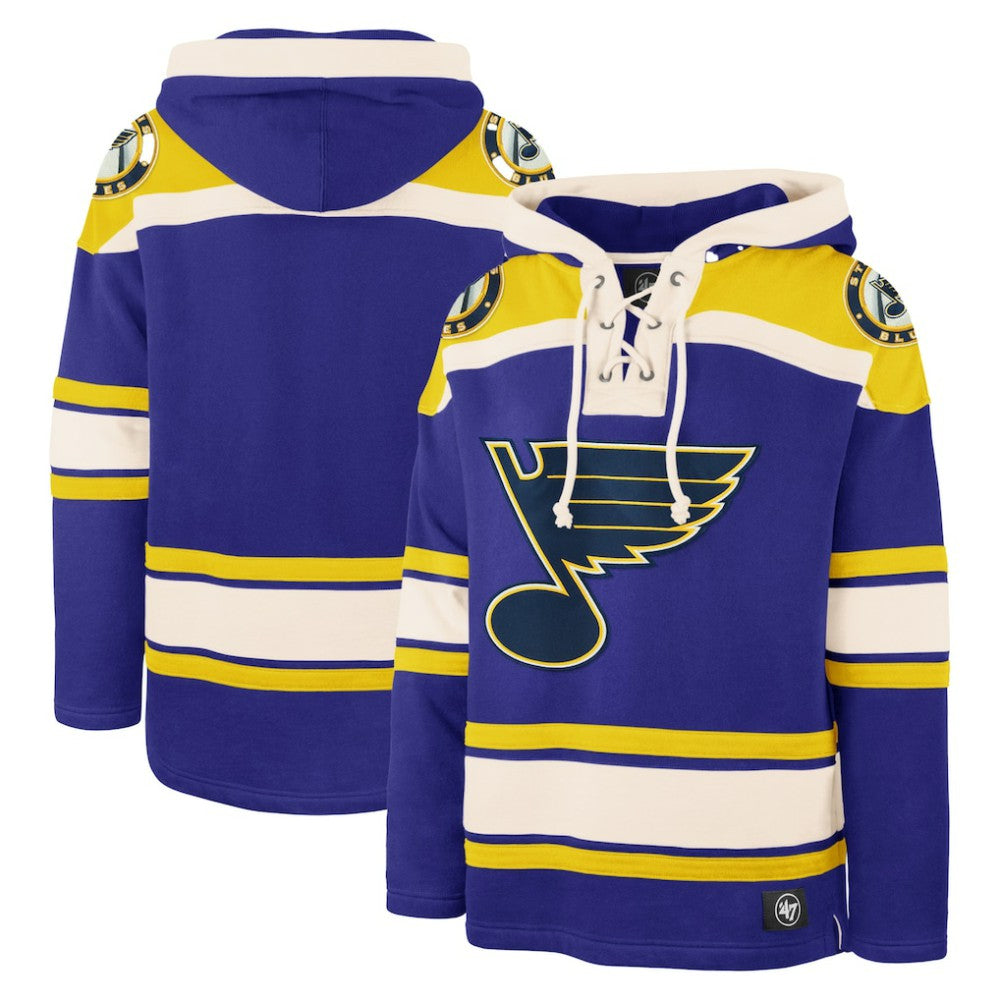 St. Louis Blues '47 Superior Lacer Hoodie Blue