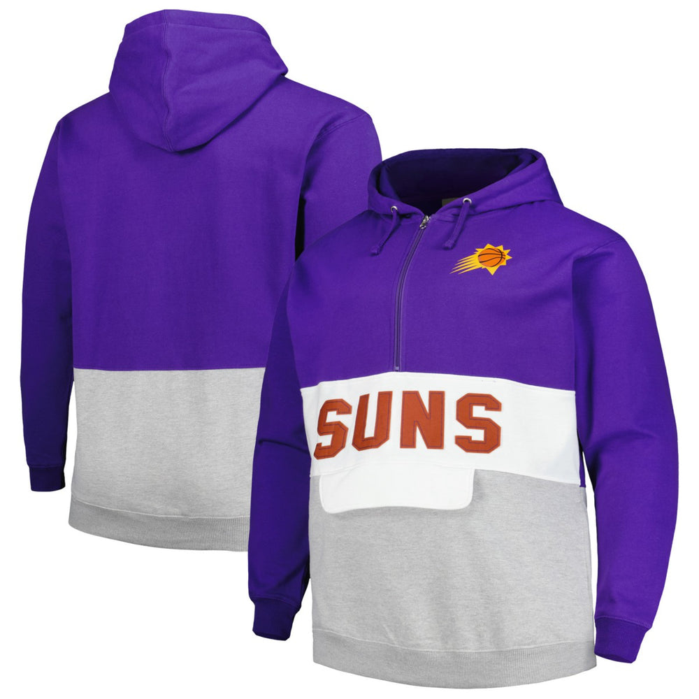 Phoenix Suns Big & Tall Anorak Half-Zip Hoodie - Purple | Fanatics for sale