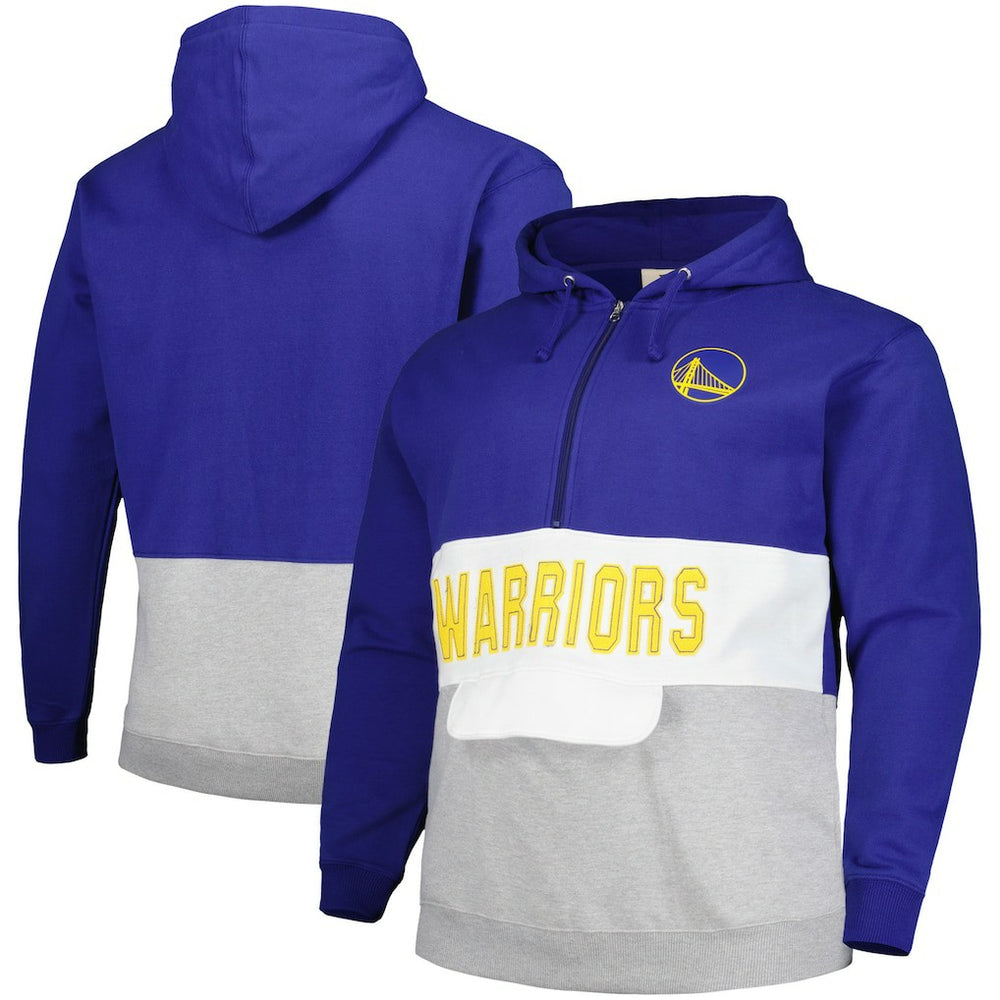 Golden State Warriors Big & Tall Anorak Half-Zip Hoodie sale - Royal | Fanatics discount