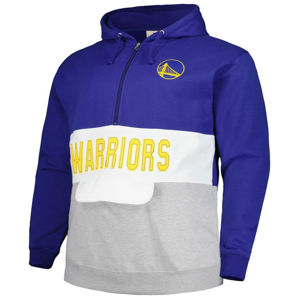 Golden State Warriors Big & Tall Anorak Half-Zip Hoodie sale - Royal | Fanatics discount