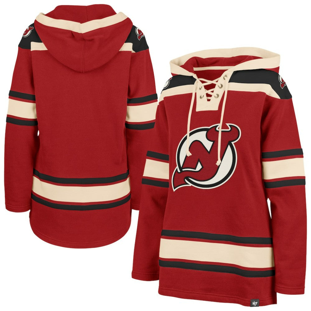 New Jersey Devils '47 Women's Superior Lacer Pullover Hoodie Red