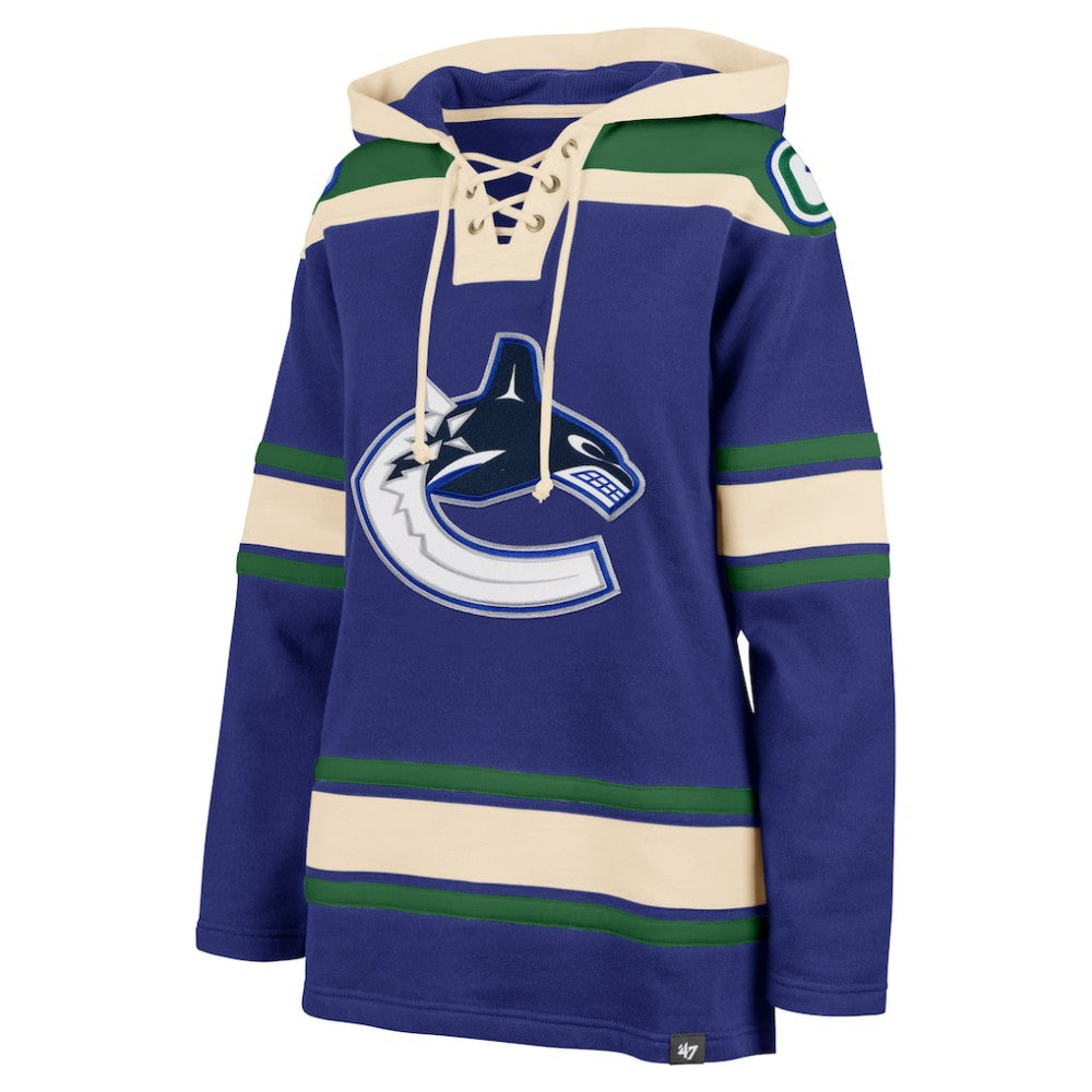 Vancouver Canucks '47 Women's Superior Lacer Pullover Hoodie Blue