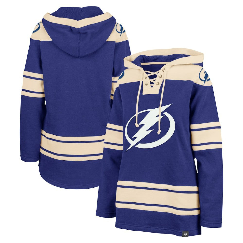 Tampa Bay Lightning '47 Women's Superior Lacer Pullover Hoodie Blue