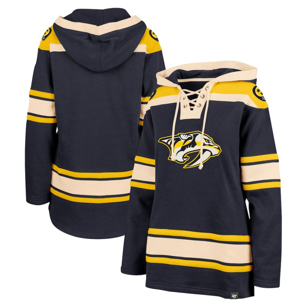 Nashville Predators '47 Women's Superior Lacer Pullover Hoodie Navy