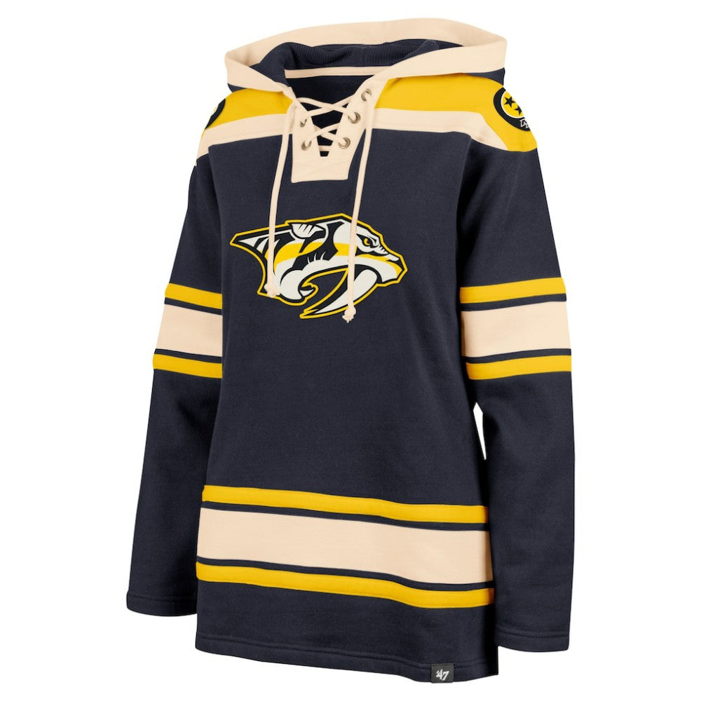 Nashville Predators '47 Women's Superior Lacer Pullover Hoodie Navy