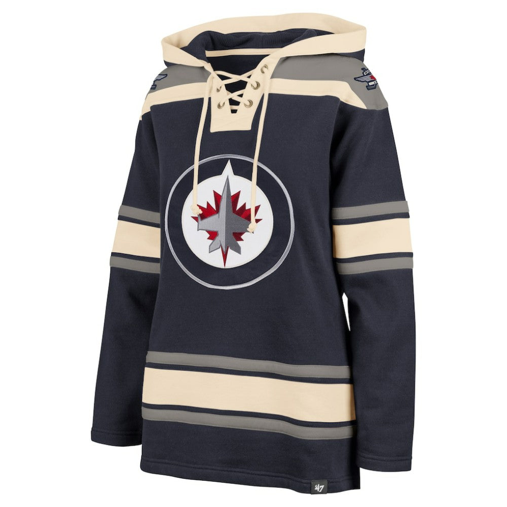 Winnipeg Jets '47 Women's Superior Lacer Pullover Hoodie Navy