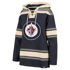 Winnipeg Jets '47 Women's Superior Lacer Pullover Hoodie Navy