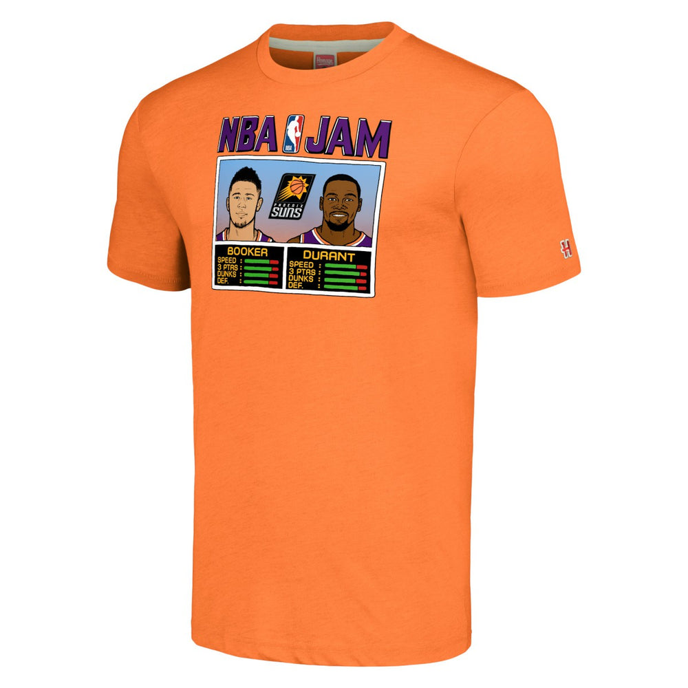 Kevin Durant & Devin Booker Phoenix Suns Homage NBA Jam Tri-Blend T-Shirt - Orange online