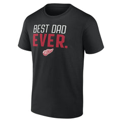 Detroit Red Wings Best Dad Ever T-Shirt Black