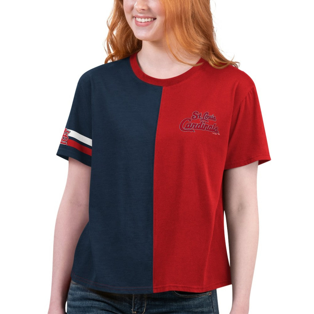 St. Louis Cardinals Starter Women's Power Move T-Shirt - Red/Navy