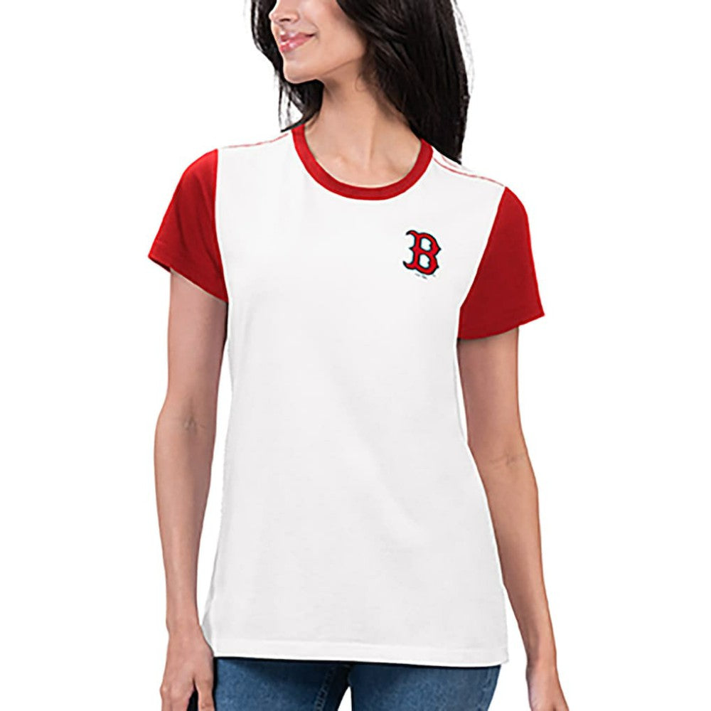 Boston Red Sox G-III 4Her by Carl Banks Women's Illustration Ringer T-Shirt - White