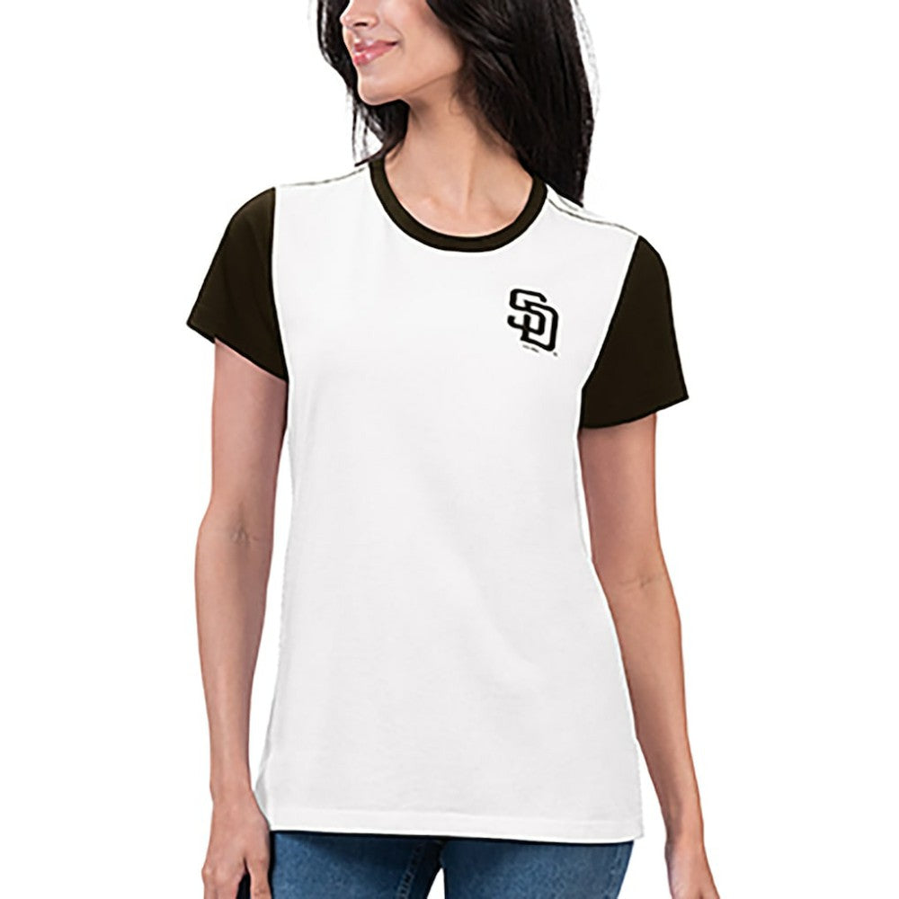 San Diego Padres G-III 4Her by Carl Banks Women's Illustration Ringer T-Shirt - White