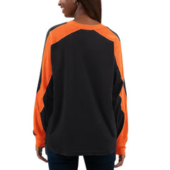 San Francisco Giants G-III 4Her by Carl Banks Women's Smash Raglan Long Sleeve T-Shirt - Black/Orange