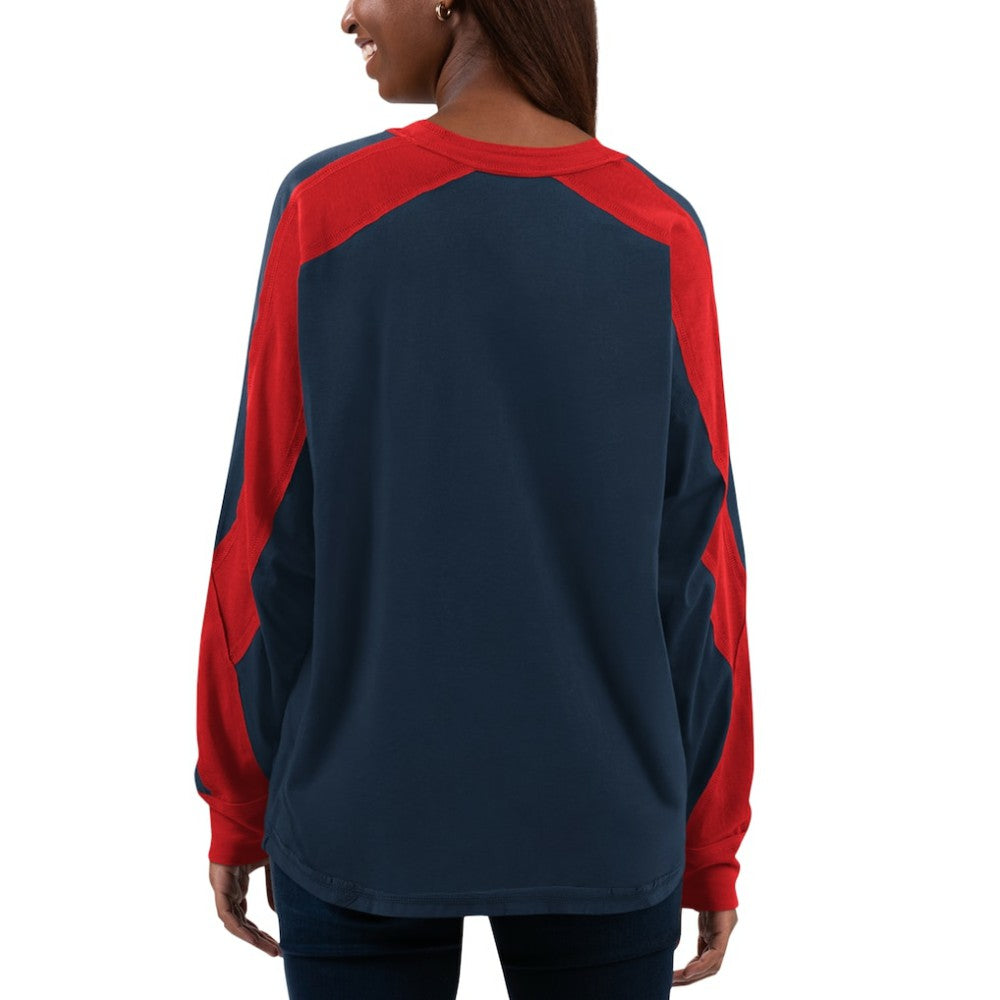 Boston Red Sox G-III 4Her by Carl Banks Women's Smash Raglan Long Sleeve T-Shirt - Navy/Red