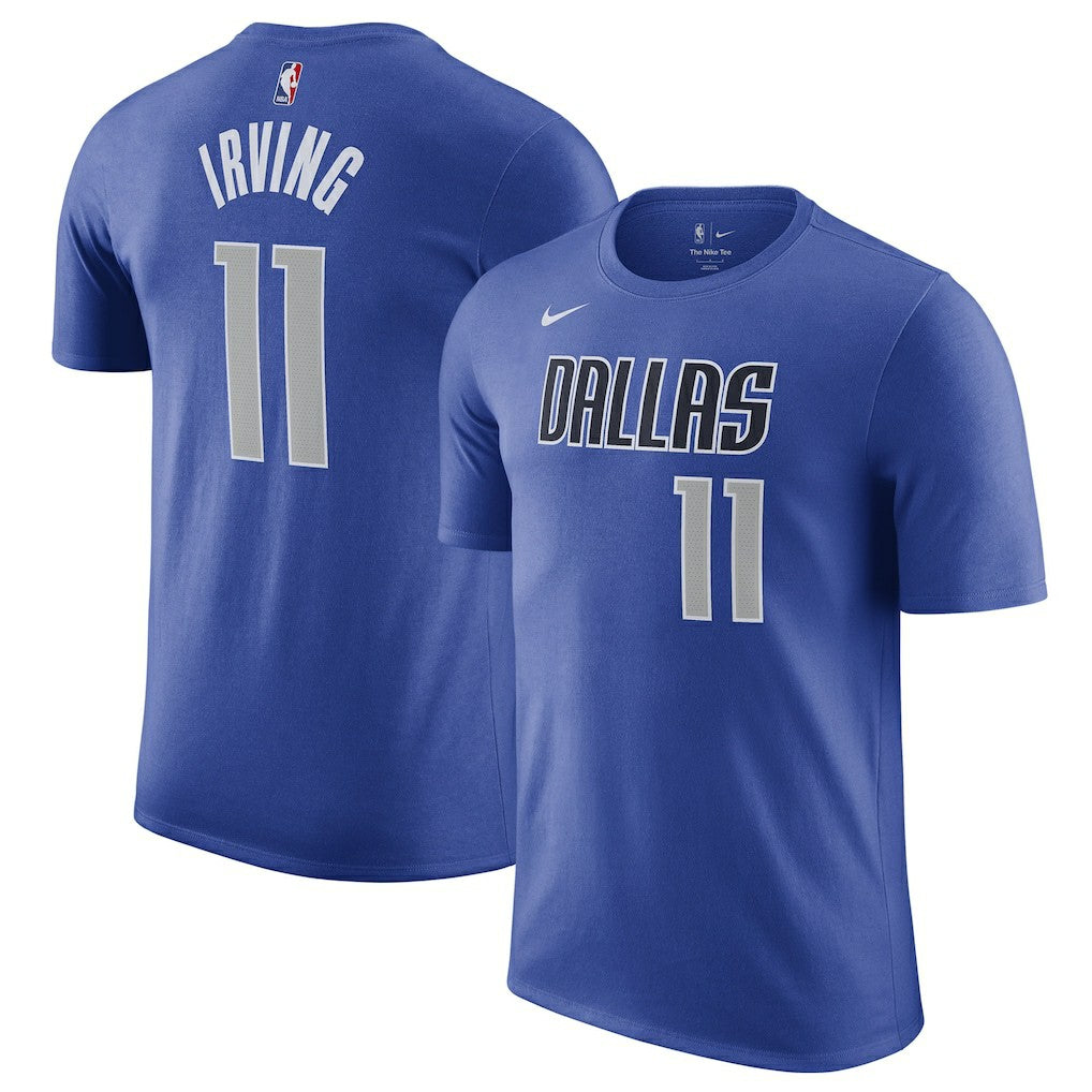 Kyrie Irving Dallas Mavericks Icon Name & Number T-Shirt sale - Blue | Nike shop