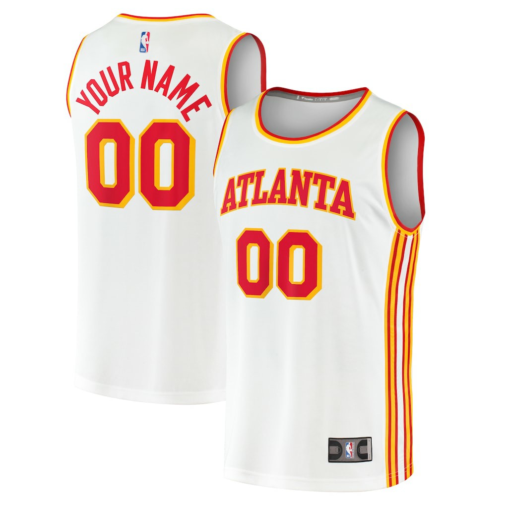Atlanta Hawks Youth Fast Break Replica Custom Jersey - Association Edition - White | Fanatics shop