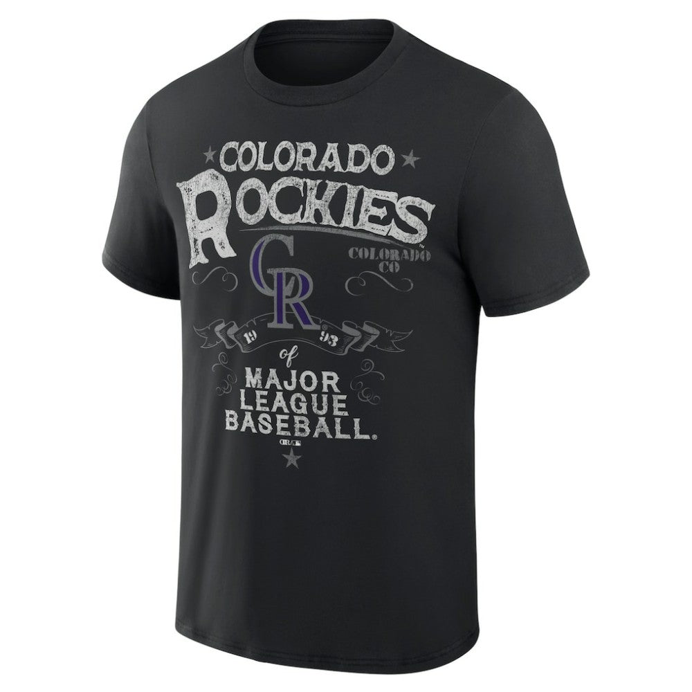 Colorado Rockies Darius Rucker Collection Beach Splatter T-Shirt - Black