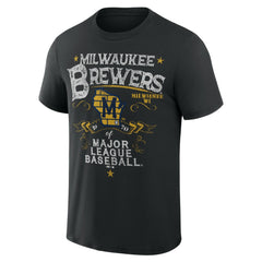Milwaukee Brewers Darius Rucker Collection Beach Splatter T-Shirt - Black