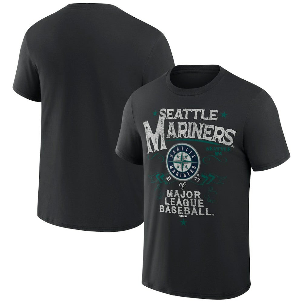 Seattle Mariners Darius Rucker Collection Beach Splatter T-Shirt - Black