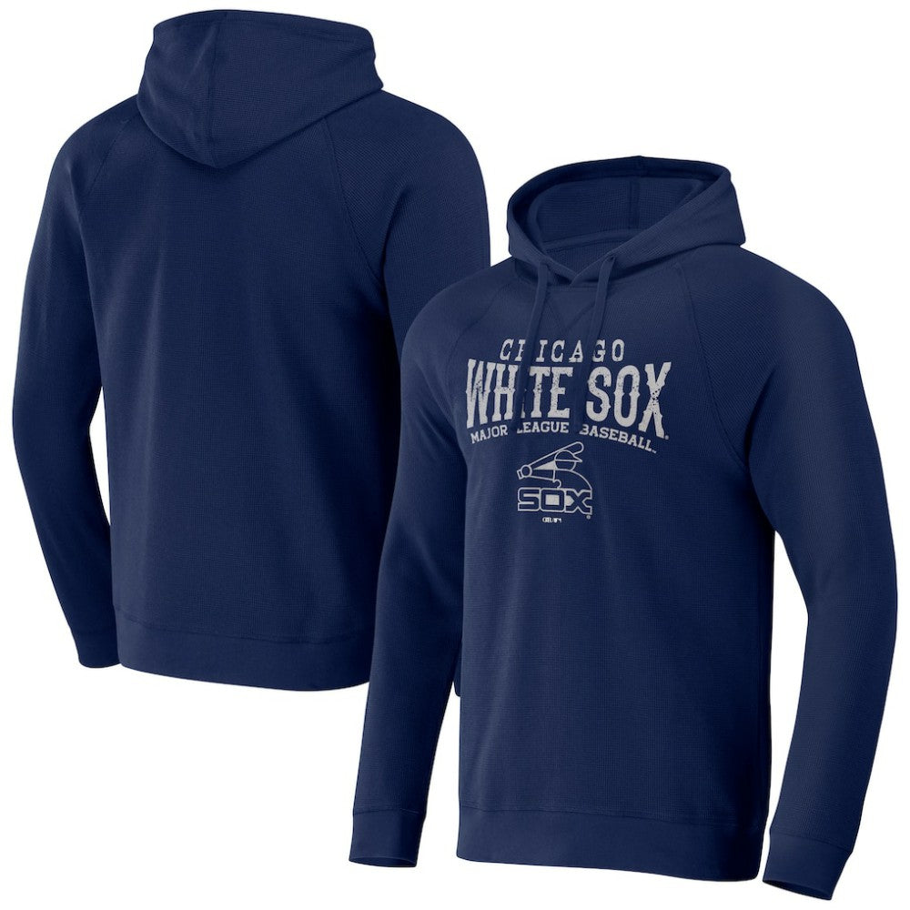 Chicago White Sox Darius Rucker Collection Waffle-Knit Raglan Pullover Hoodie - Navy