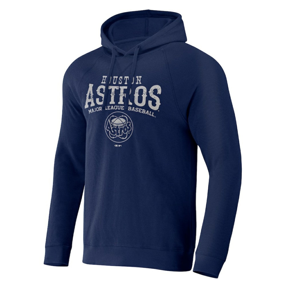 Houston Astros Darius Rucker Collection Waffle-Knit Raglan Pullover Hoodie - Navy