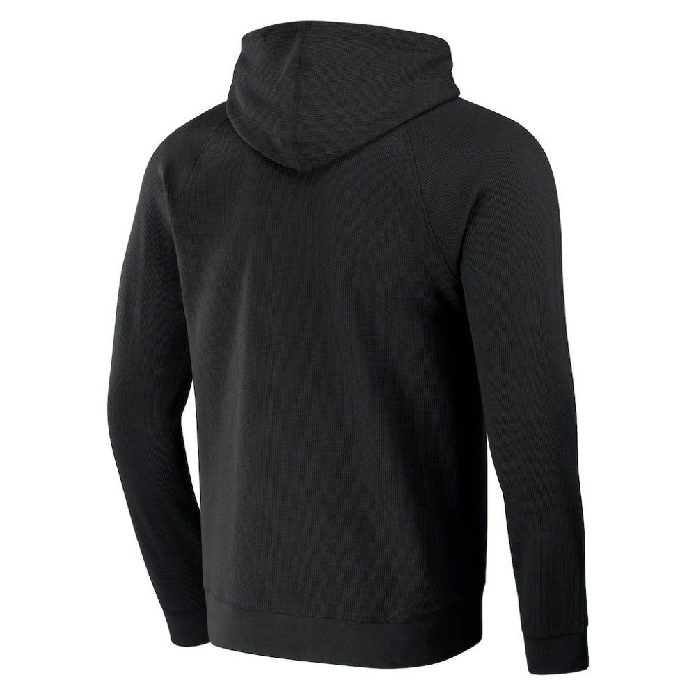 San Francisco Giants Darius Rucker Collection Waffle-Knit Raglan Pullover Hoodie - Black