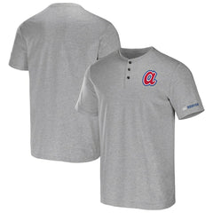 Atlanta Braves Darius Rucker Collection Henley T-Shirt - Heather Gray
