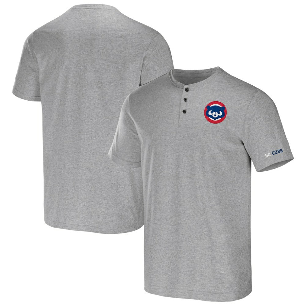 Chicago Cubs Darius Rucker Collection Henley T-Shirt - Heather Gray