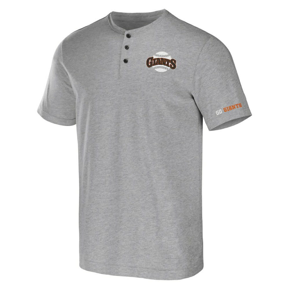 San Francisco Giants Darius Rucker Collection Henley T-Shirt - Heather Gray