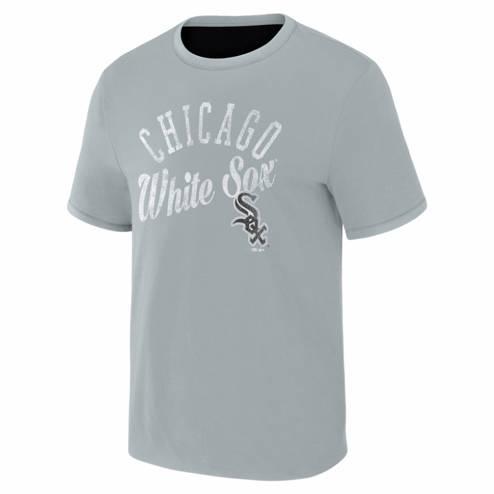 Chicago White Sox Darius Rucker Collection Two-Way Ringer Reversible T-Shirt - Black/Gray