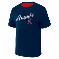 Los Angeles Angels Darius Rucker Collection Two-Way Ringer Reversible T-Shirt - Red/Navy